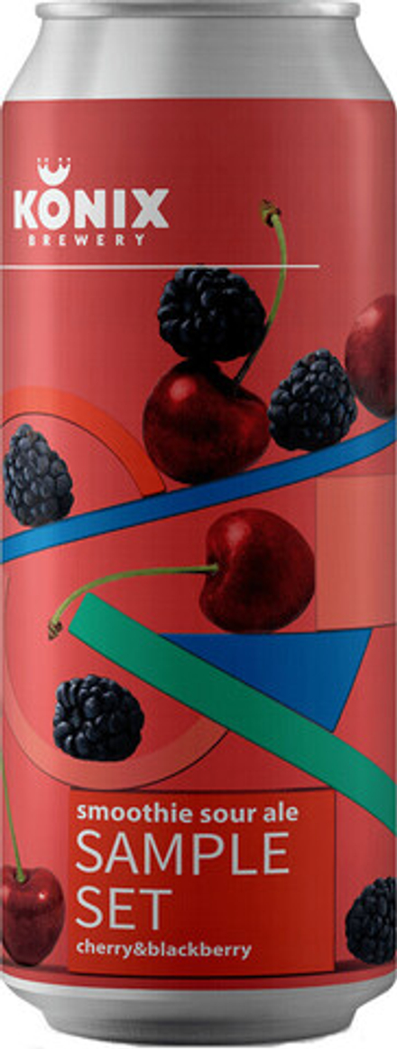 Пиво Коникс Сэмпл Сэт Вишня & Ежевика / Konix Sample Set Cherry & Blackberry 0.5л - 6шт