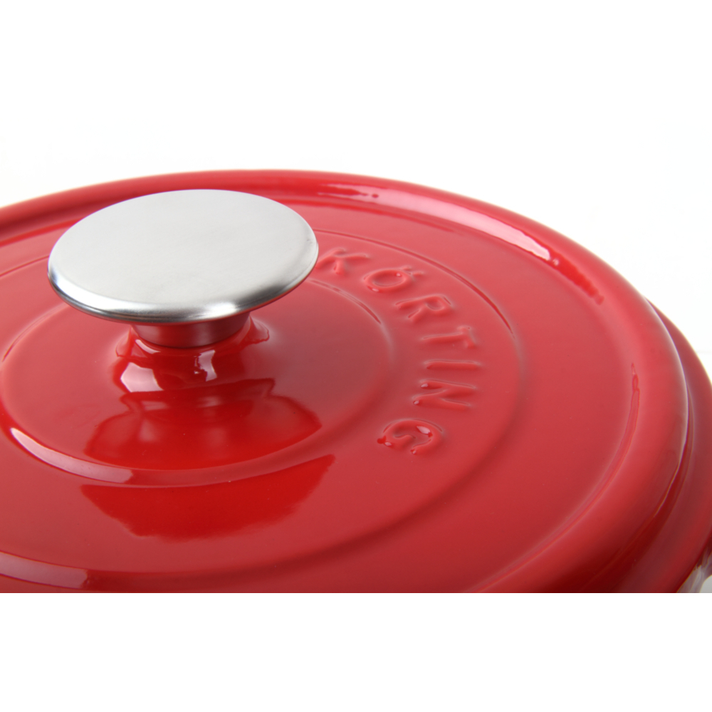 Чугунная кастрюля с крышкой Korting K 1224 R фото 5