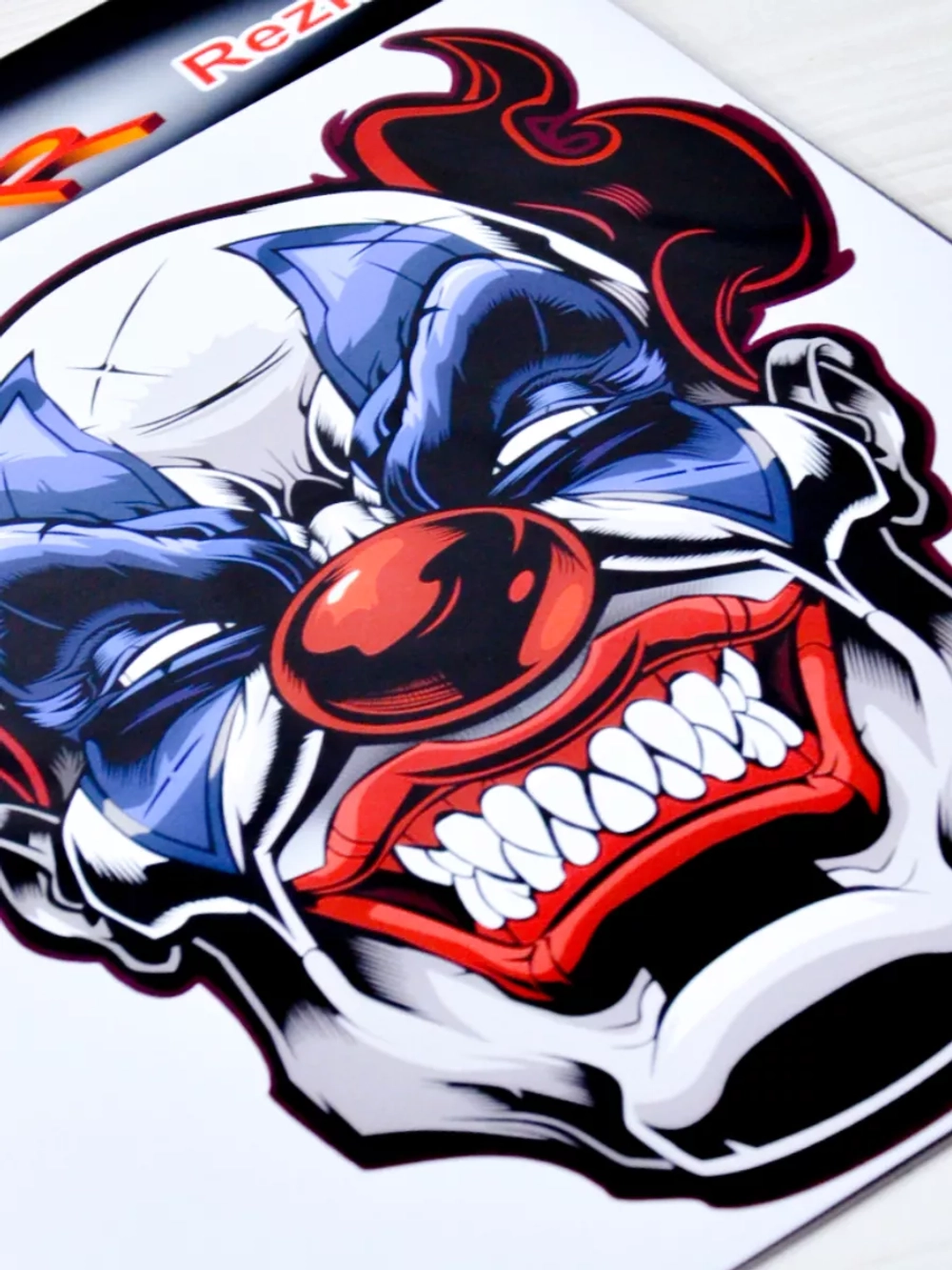 Наклейка - Злой клоун