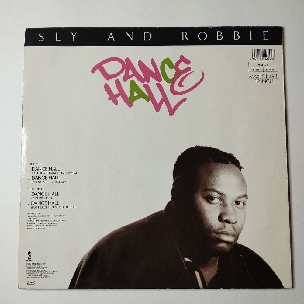 Винтажная виниловая пластинка LP Sly and Robbie Dance Hall (Germany 1989) Maxi Single 45 RPM