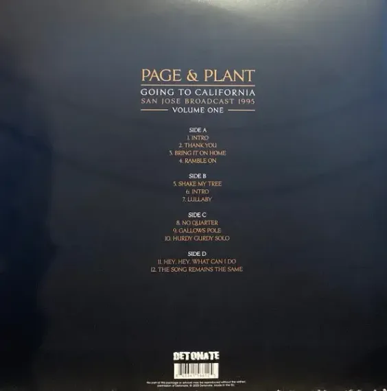 Jimmy Page And Robert Plant – Going To California Vol 1 - Red - 2LP