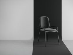 Стул Ror, Double Frame, велюр, черный /черный