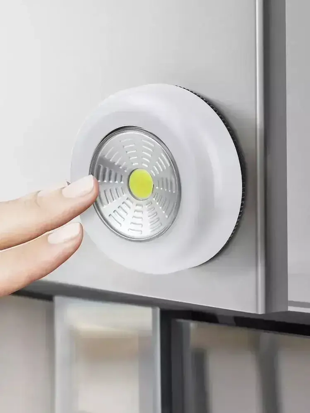 Фонарь светодиодный на батарейках Трофи SB-101 пушлайт мощный на липучке, 3хААА, белый