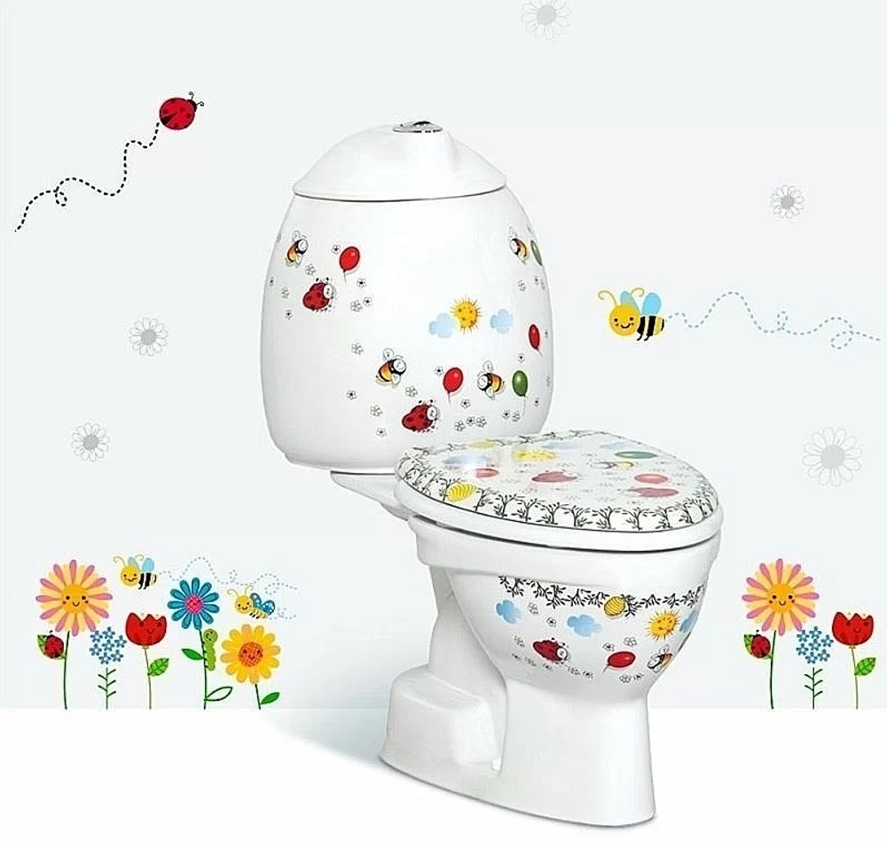 Унитаз детский CREAVIT COCUK CK300-11 белый с декором, с бачком