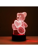 Светильник сенсорный «Мишутка» LED 7 цветов USB/от батареек