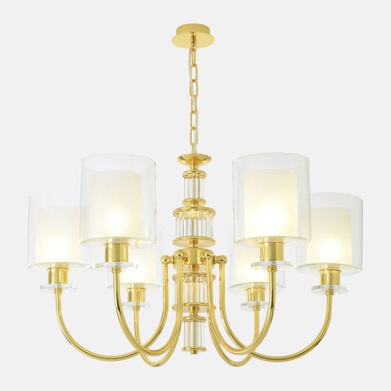 Подвесная люстра Crystal Lux ELENA SP6 GOLD