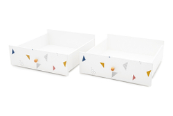 Ящики для кровати Бельмарко Stumpa Треугольники желтый синий розовый