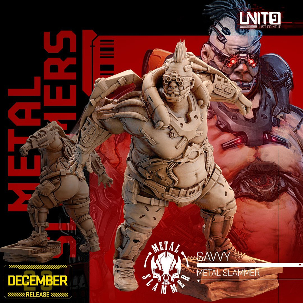Мальстрём Cyberpunk - Aspect - Metal Slammers gang member Миниатюры 32-56-75mm