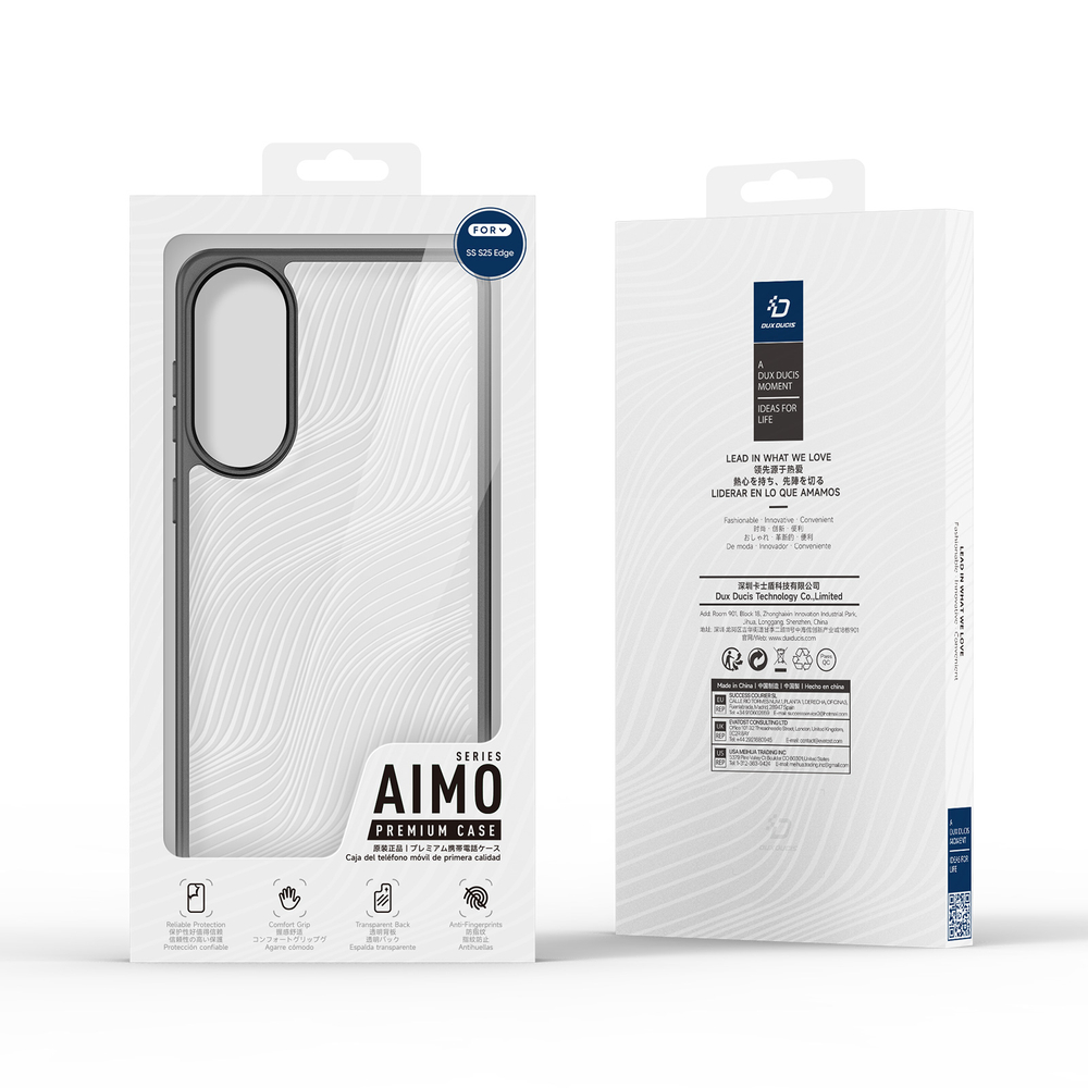Чехол прозрачный с мягкими рамками от Dux Ducis для Samsung Galaxy S25 Edge, серия Aimo Series Case