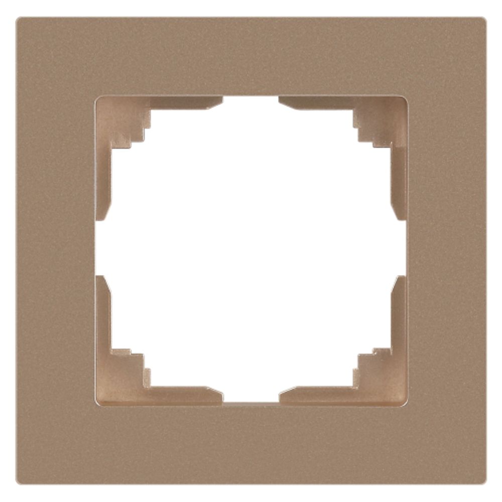 Рамка для розеток и выключателей Intro Accent 6-501-04 на 1 пост, СУ, шампань | Intro