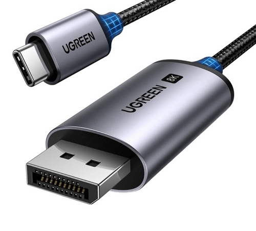 Кабель UGREEN CM556 (25839) USB-C to DisplayPort 8K Cable. Длина: 3м. Цвет: серый