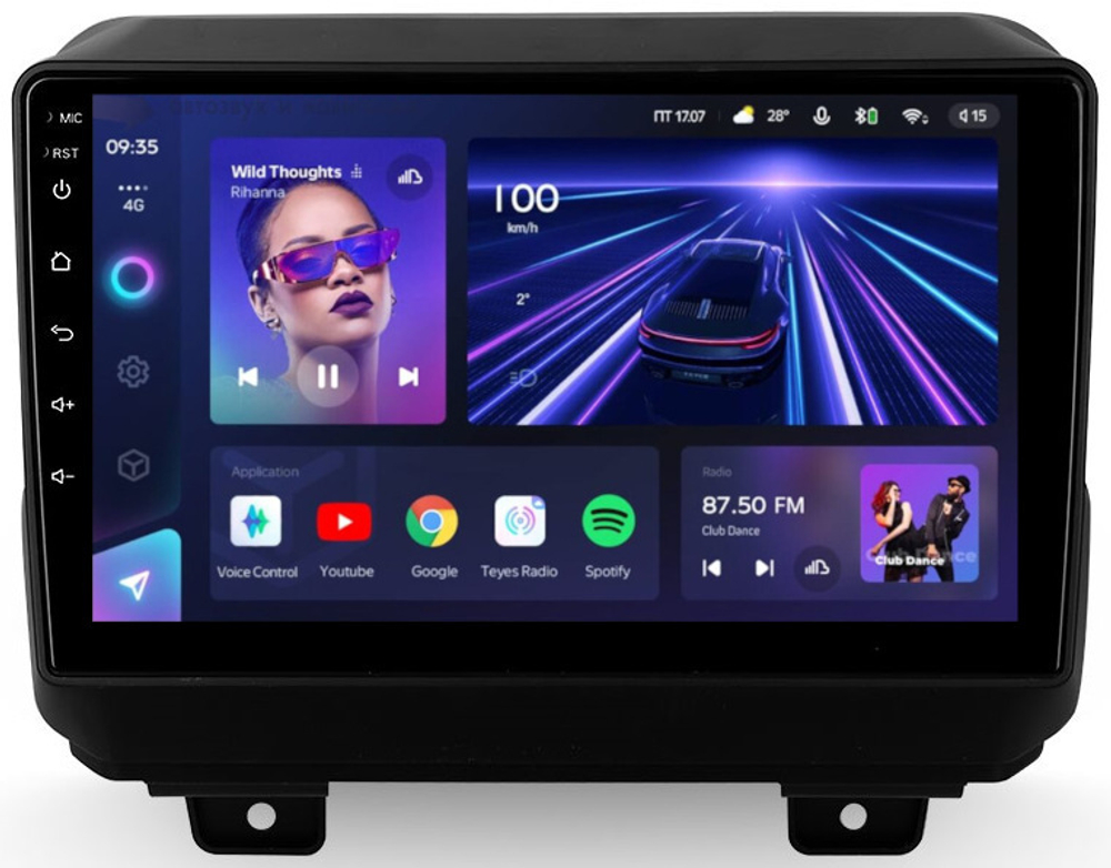 Магнитола для Jeep Wrangler 2018+ - Teyes CC3 Android 10, ТОП процессор, 4/32 Гб, CarPlay, SIM-слот