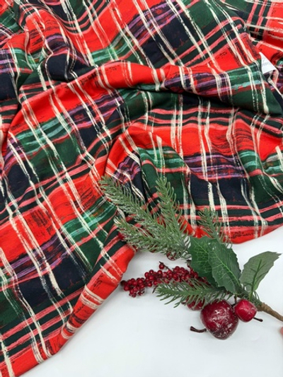 Футер 2 нитка клетка к снеговикам