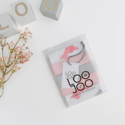Платочки сет из 5 штук LooJoo Собачки / Пудра / Серый шелк