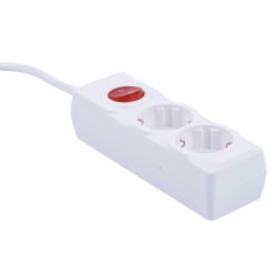 S-GCU2-3B WHITE Удлинитель серии Ultra. шнур 3м.. 2 гнезда. 16A. с-з. Белый. TM Uniel