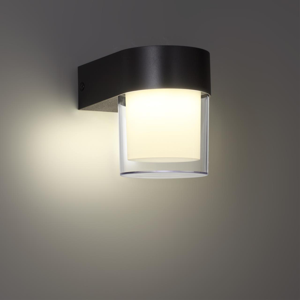 359297 STREET NT24 774 черный Светильник ландшафтный настенный IP65 LED 5W 4000K 175-265V OPAL