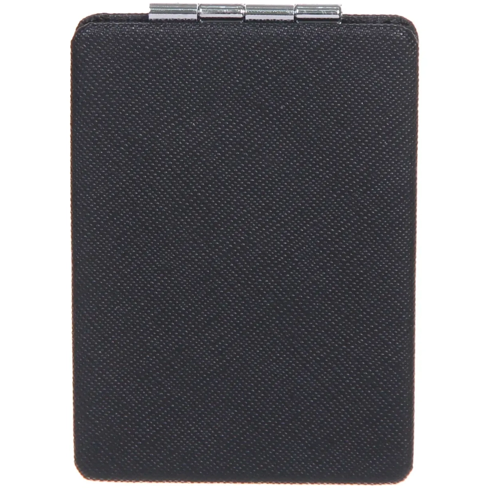 Зеркало косметическое двойное «ФРАТЕЛЛИ», прямоугольник, цвет черный, 9*6см (пакет с подвесом)