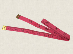Сантиметровая лента портновская, 1.2×150 см (см/дюймы) цвет малиновый