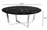 Стол журнальный Garda Decor Garda Decor Черный (Nero) d100х40,6 см