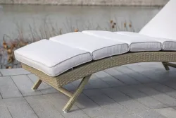 "Лиссабон" шезлонг из искусственного ротанга, цвет соломенный