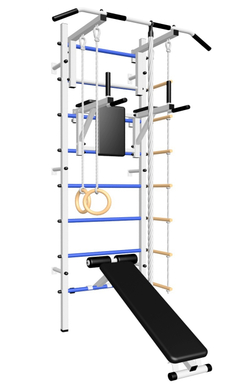 Шведская стенка Sv Sport 506 (Турник стандарт/Брусья/Скамья/Канат/Кольца/Лестница)