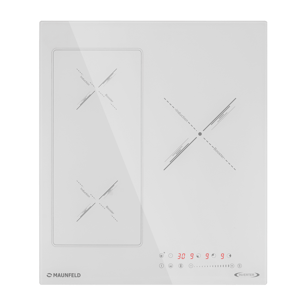 Индукционная варочная панель с объединением зон Bridge Induction MAUNFELD CVI453SBWHA Inverter