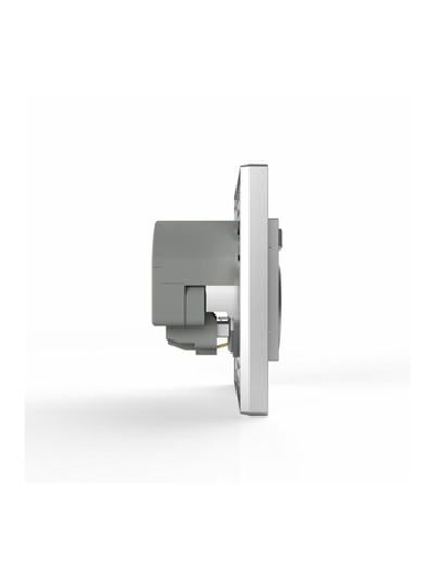 Розетка 1-м СП Pixel с заземл. с 2-мя заряд. устр. USB тип A+A механизм алюм. TOKOV ELECTRIC TKE-PX-R1U2A-C03