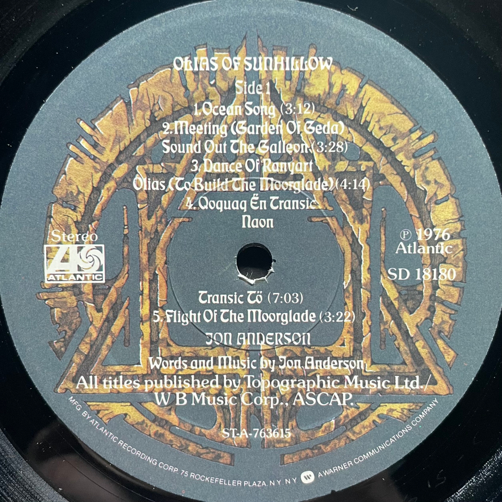 Jon Anderson ‎– Olias Of Sunhillow (США 1976г.)