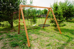 Деревянные качели с качелями гнездо 100 см и гибкими качелями