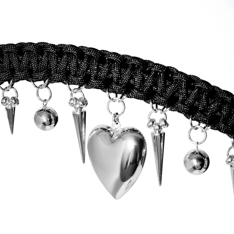 Колье Влюблённые – Серебро, Черное