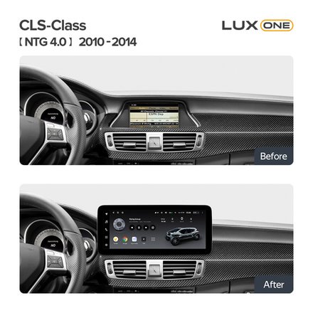 Магнитола Mercedes-Benz CLS-класс (C219) 2011-2012 NTG 4.0 - Teyes LUX ONE монитор 12.3", Android 10, 6/128Гб, CarPlay, 4G SIM-слот