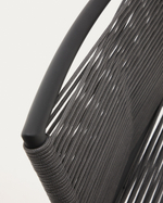 Садовый полубарный стул Culip из веревки и серого алюминия, 65 см