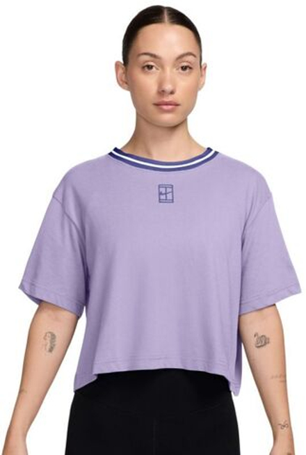 Женская футболка Nike Heritage Dri-Fit Crop - гортензии