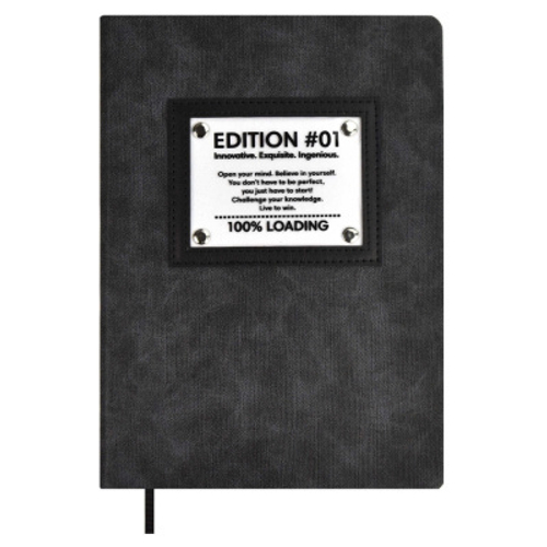 Записная книжка  ESCALADA, А5+, 96 л., арт. 67694/ 15 КАНВАС ЭКСТРА ЧЁРНЫЙ