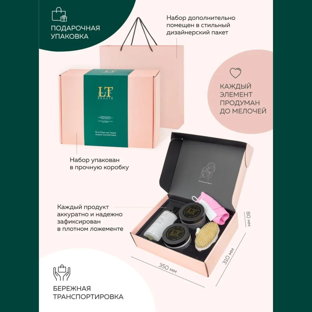 Подарочный набор для ухода за телом / подарочный бьюти бокс La & Te beaute