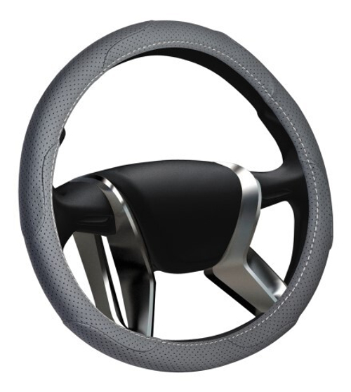 Оплетка руля M 37-38 см замшевая  SENATOR ALASKA  серая (AZARD)