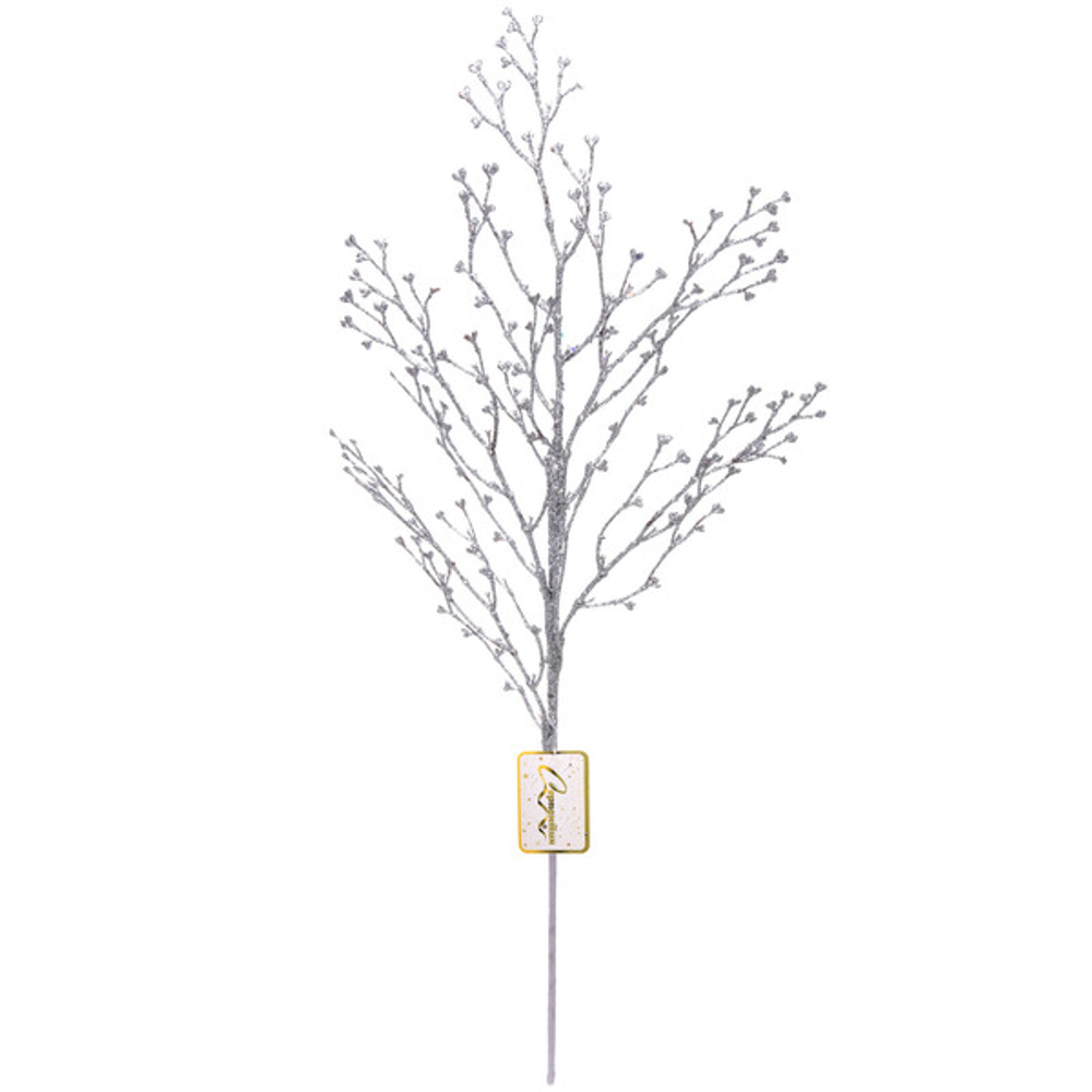 Ветка декоративная "Зимнее дерево" 65 см, Серебро