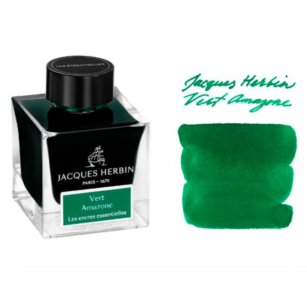 Чернила во флаконе Herbin Prestige 50 мл Vert amazone зеленые (13137JT) 1