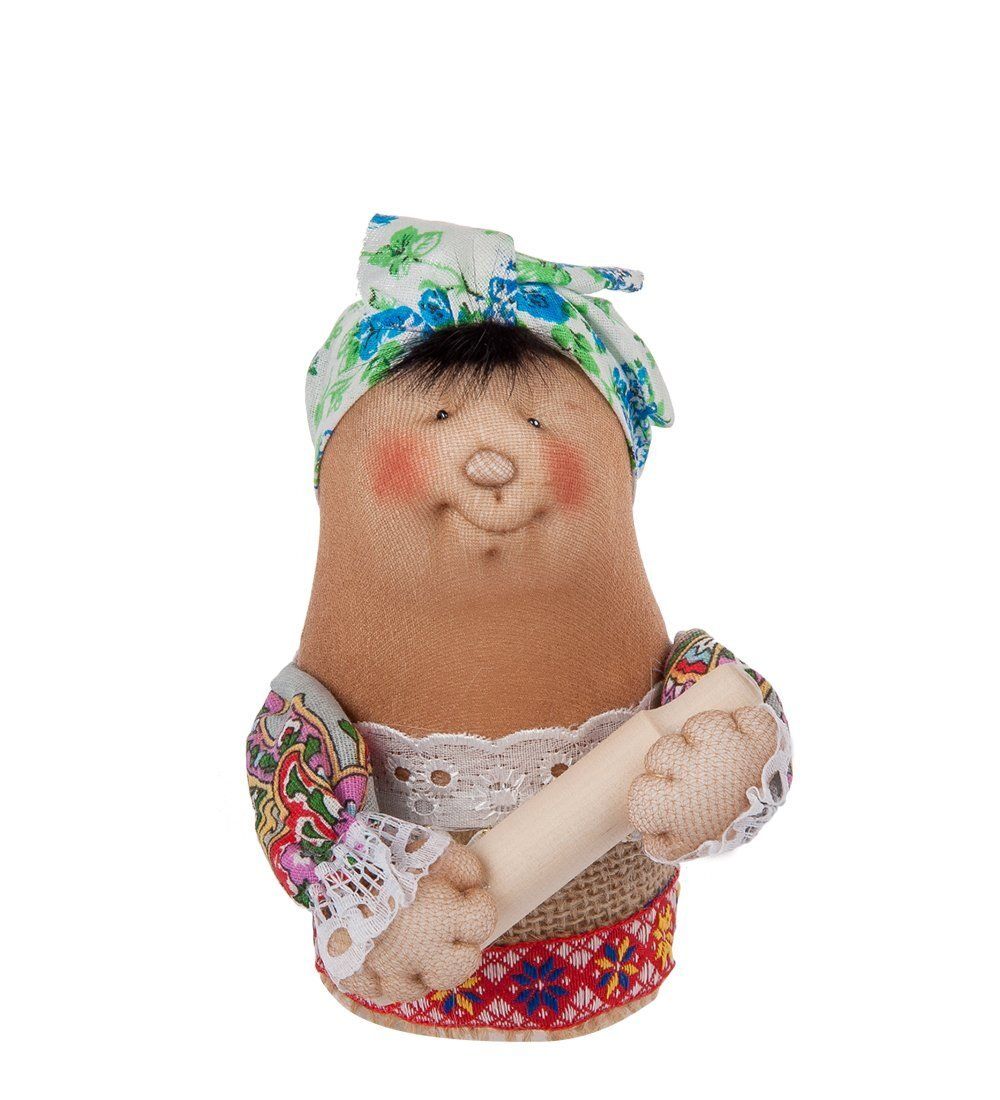 Народные промыслы ТК-727 Матрешка-шкатулка «Марфуша со скалкой» мал.