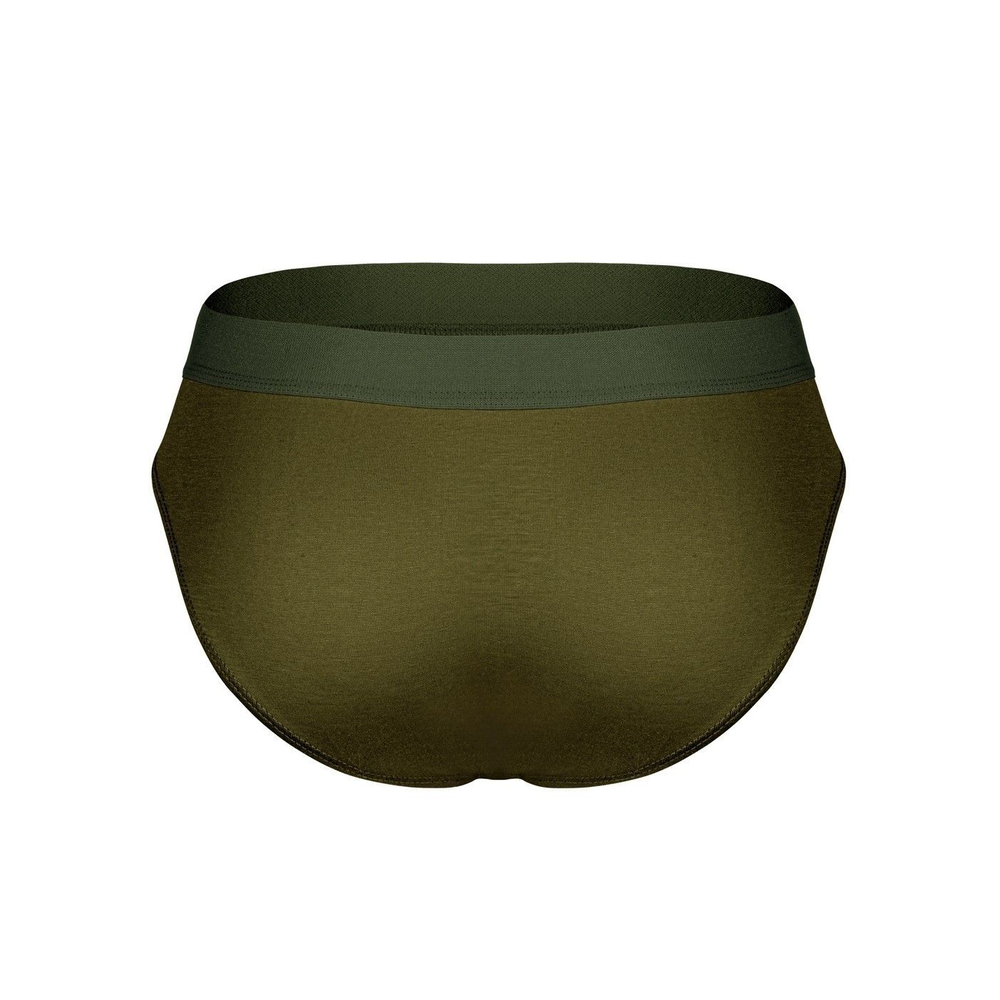 Бамбуковые трусы-брифы цвета хаки (Размер: L) (Цвет: хаки)