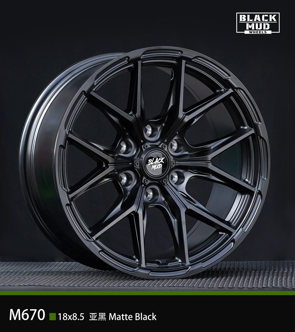 Диск колёсный литой BLACK MUD M670 R18 8.5 ET0 Matte Black
