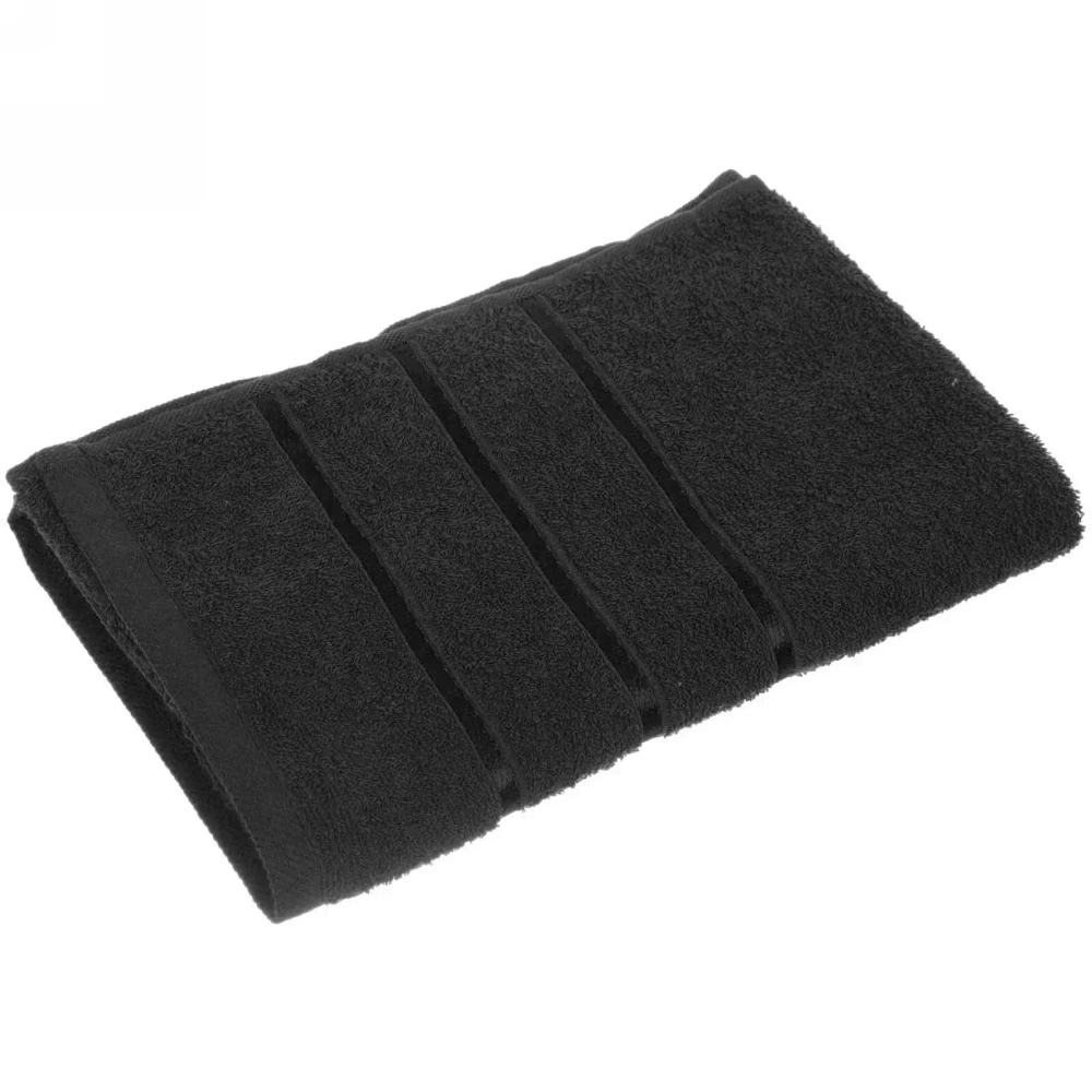 Полотенце махровое 50*90см «LUNA» цвет черный 10650 плотность 360гр/м2