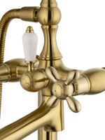 Смеситель для ванны напольного монтажа WONZON & WOGHAND RETRO, Брашированное золото (WW-88649020-BG)