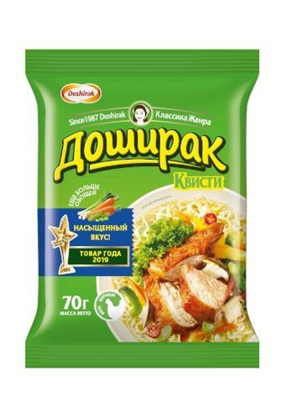 Доширак Квисти Лапша Быстрого Приготовления со Вкусом "Курицы" 70гр