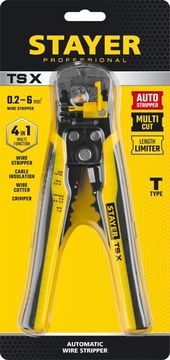 STAYER TS-X, 0.2 - 6 мм2, автоматический многофункциональный стриппер, Professional (22655)