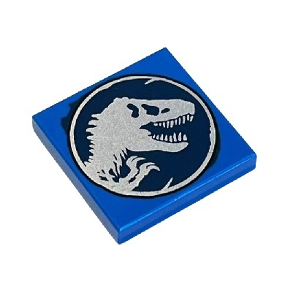 Плитка 2 x 2 с узором логотипа «Мир Юрского периода» 3068pb1151