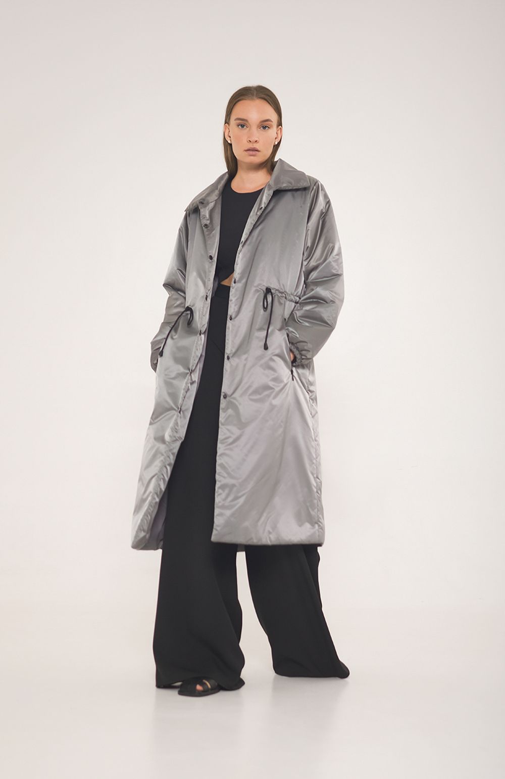Парка-плащ Alexandra Talalay AW012 серый