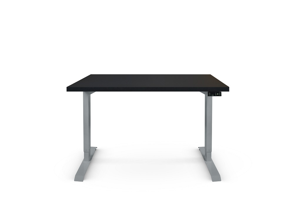 Регулируемый компьютерный стол Bazalt с регулировкой по высоте — столешница МДФ Черный