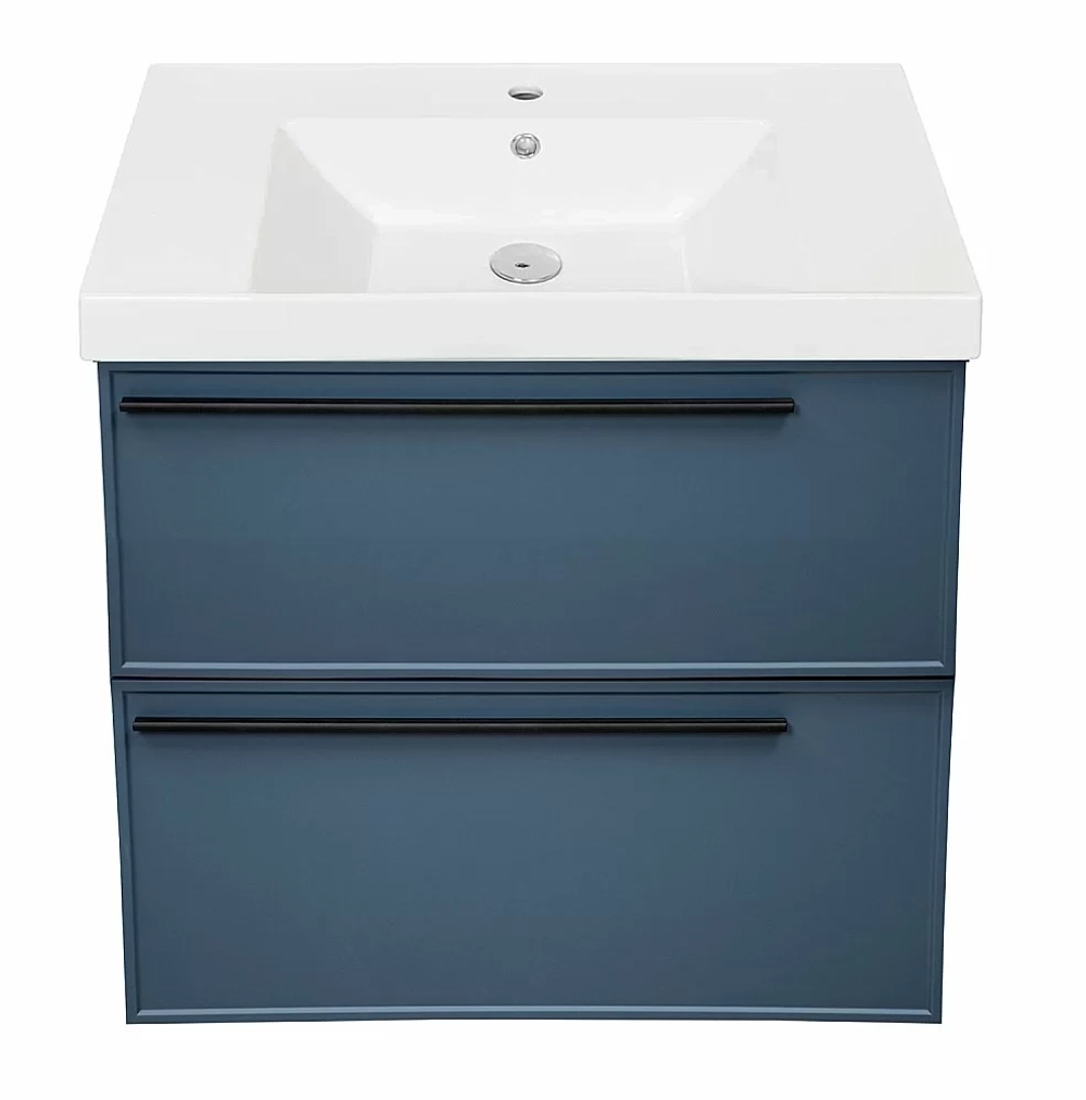 Тумба с раковиной LA FENICE Elba Blu Grigio TWIN 80 синяя