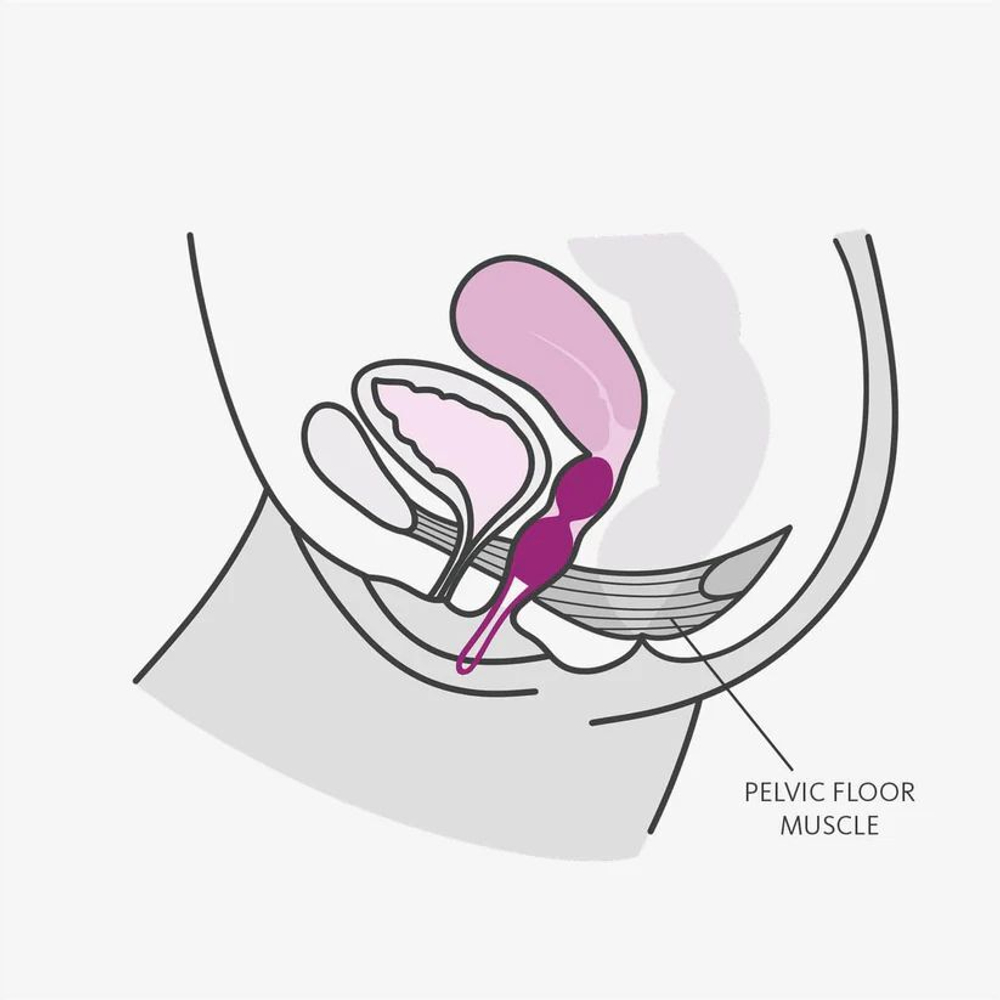 Сиреневые вагинальные шарики Smartballs Duo (Цвет: фиолетовый)
